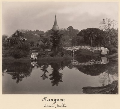 Island Pavilion in the Cantanement Garden, Rangoon, Burma by Philip Adolphe Klier